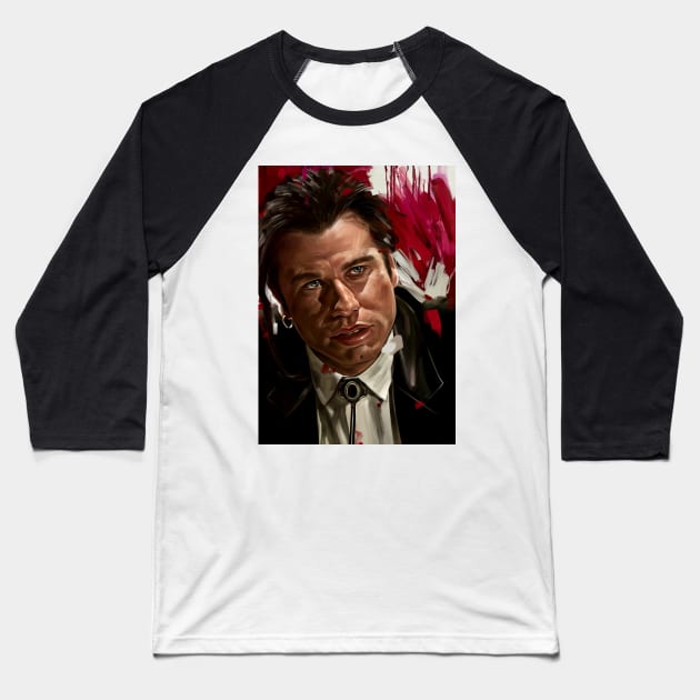 Vincent Vega Baseball T-Shirt by dmitryb1